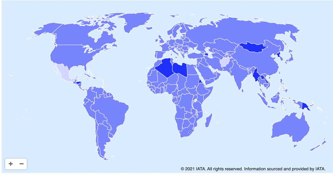 Here's a map of restrictions travelers will encounter around the world during the COVID crisis.