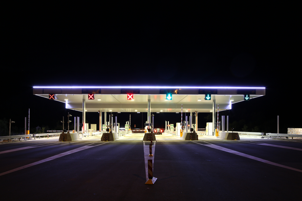 A few weeks ago, Amos only had a toll road, between him and his destination in Austin. It was missing an important feature: a toll booth.