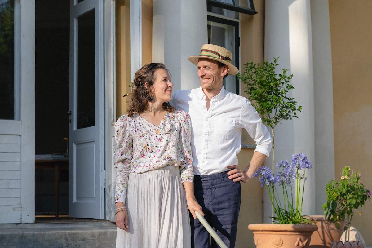 Chris and Taina Snellman-Langenskiöld, founders of the boutique hotel Billnäs Gård in Finland. 